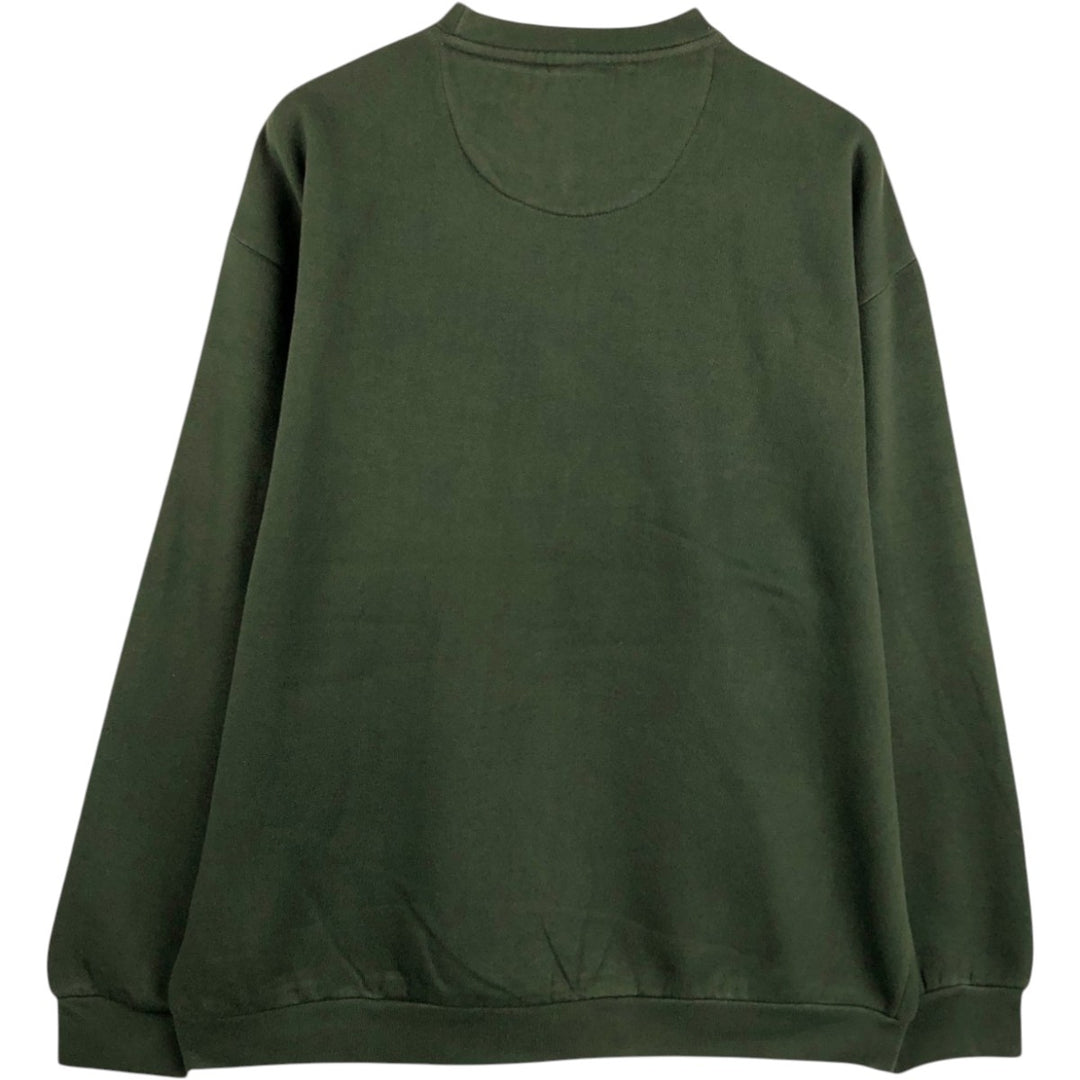 90'S Ralph Lauren CHAPS Plain Blank Sweatshirt, Men's Size L (approx.), Vintage cotton dark green Vintage Second Hand