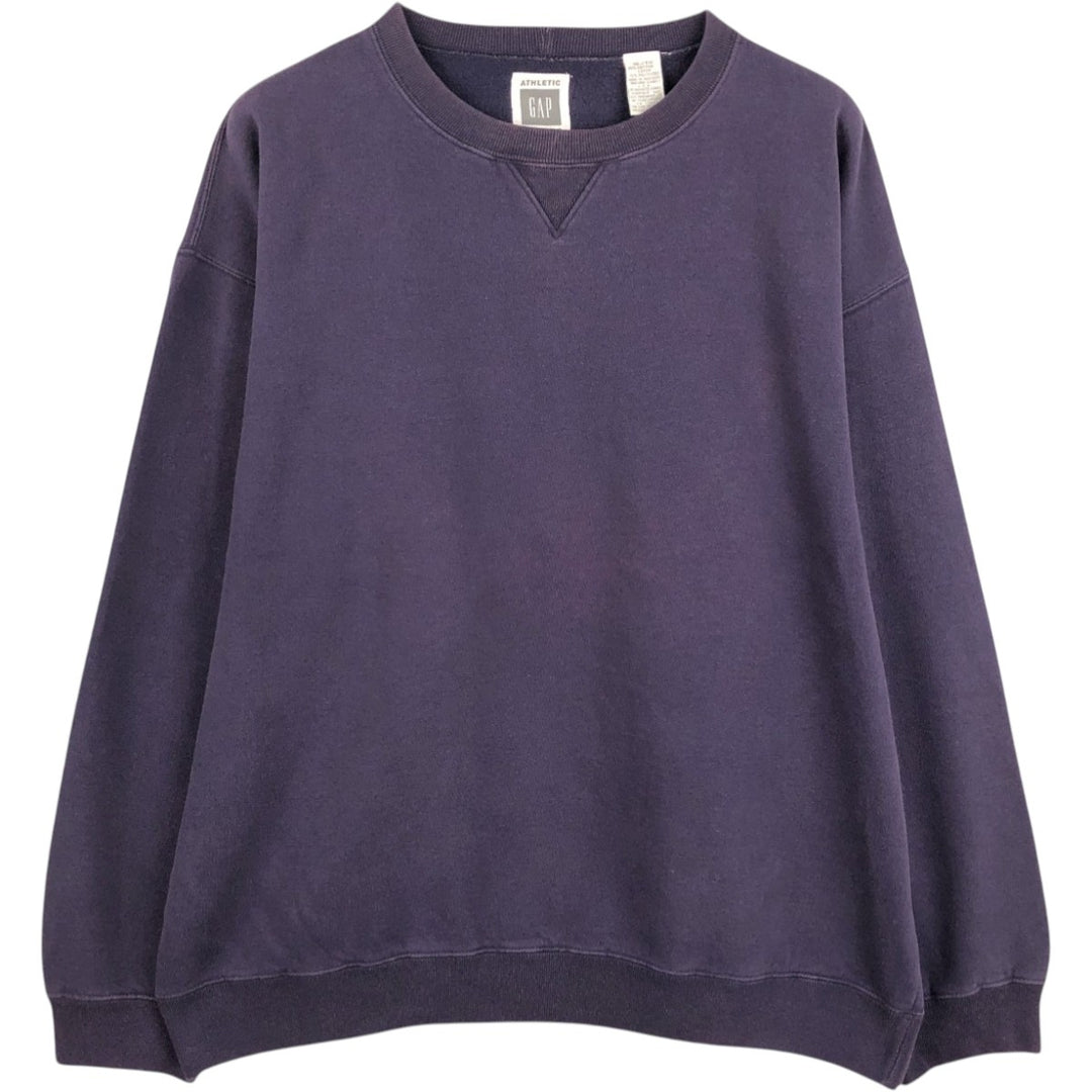 90'S GAP Old Gap Plain Blank Sweatshirt, Made in USA, Men's XL equivalent, Vintage cotton navy blue type Vintage Second Hand