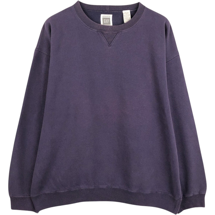 90'S GAP Old Gap Plain Blank Sweatshirt, Made in USA, Men's XL equivalent, Vintage cotton navy blue type Vintage Second Hand