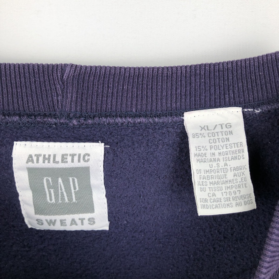 90'S GAP Old Gap Plain Blank Sweatshirt, Made in USA, Men's XL equivalent, Vintage cotton navy blue type Vintage Second Hand