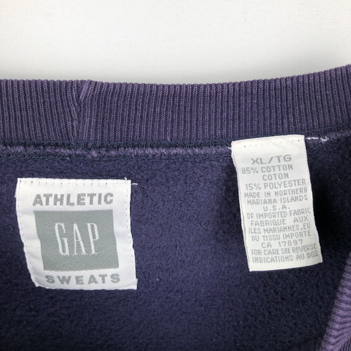 90'S GAP Old Gap Plain Blank Sweatshirt, Made in USA, Men's XL equivalent, Vintage cotton navy blue type Vintage Second Hand