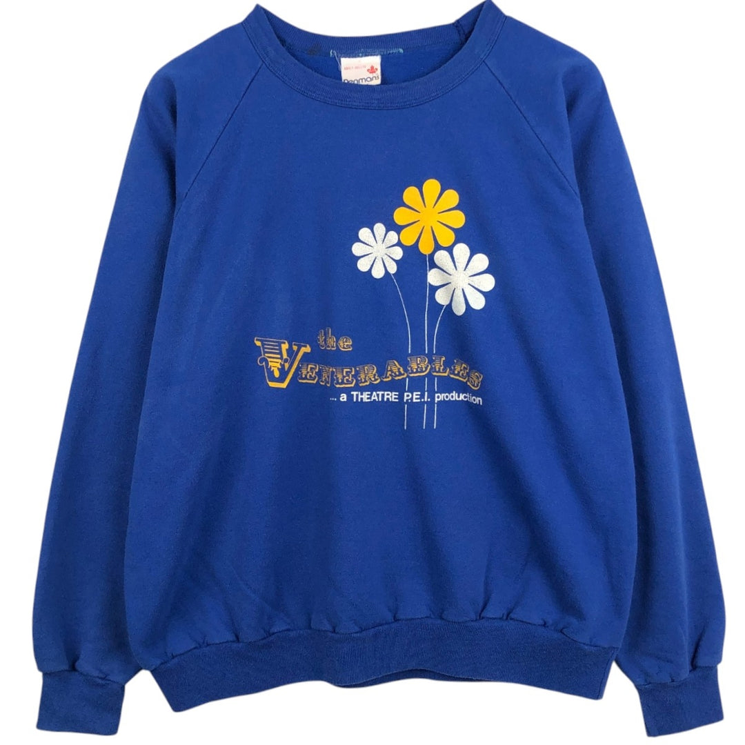 80'S Penmans Printed Sweatshirt, Made in Canada, Men's Size XL (approx.), Vintage polyester blue type Vintage Second Hand