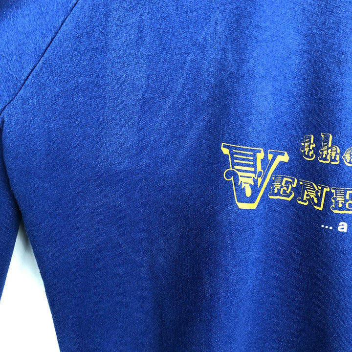 80'S Penmans Printed Sweatshirt, Made in Canada, Men's Size XL (approx.), Vintage polyester blue type Vintage Second Hand