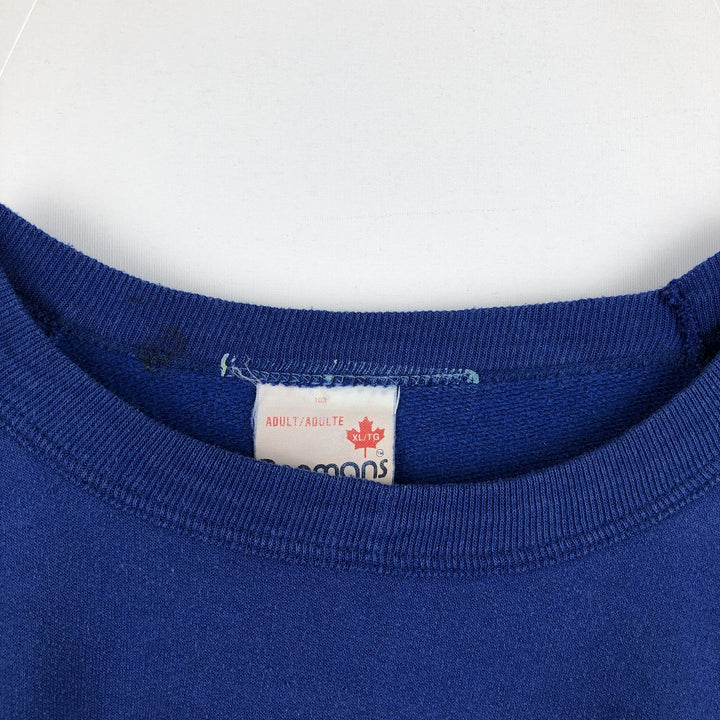 80'S Penmans Printed Sweatshirt, Made in Canada, Men's Size XL (approx.), Vintage polyester blue type Vintage Second Hand