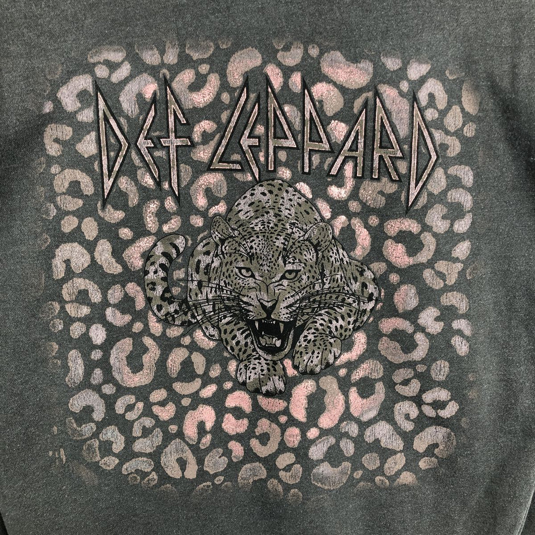 DEF LEPPARD band sweatshirt, men's size S (approx.) cotton Charcoal Vintage Second Hand