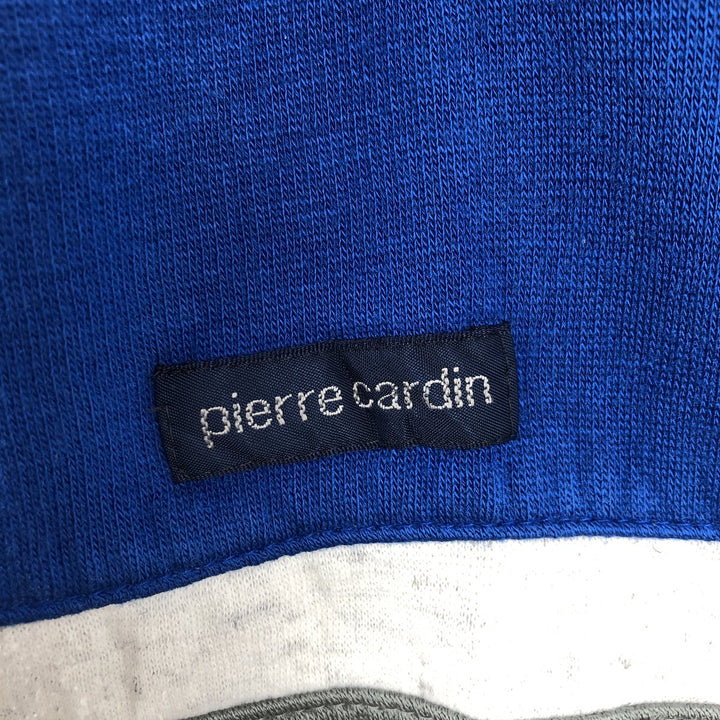 Pierre Cardin striped pattern henley neck sweatshirt, men's size XL. unclear blue type Vintage Second Hand