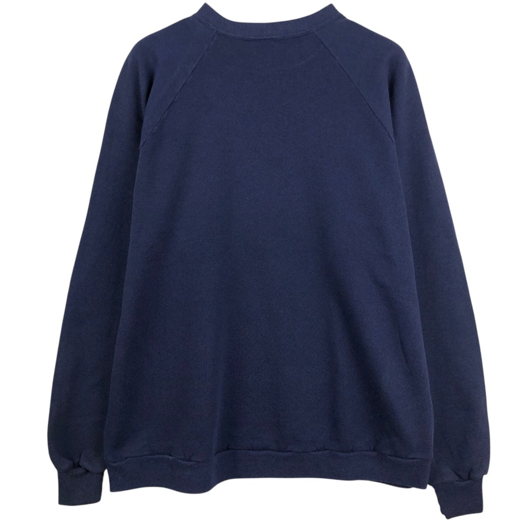 90'S Jerzees Printed Sweatshirt, Made in USA, Men's XL, Vintage unclear navy blue type Vintage Second Hand