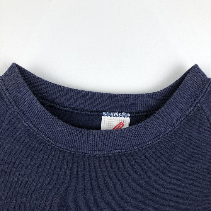 90'S Jerzees Printed Sweatshirt, Made in USA, Men's XL, Vintage unclear navy blue type Vintage Second Hand