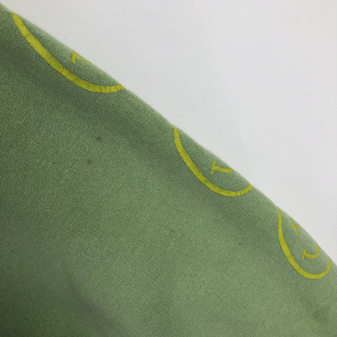 NIRVANA band sweatshirt, men's size XL unclear green type yellow green Vintage Second Hand