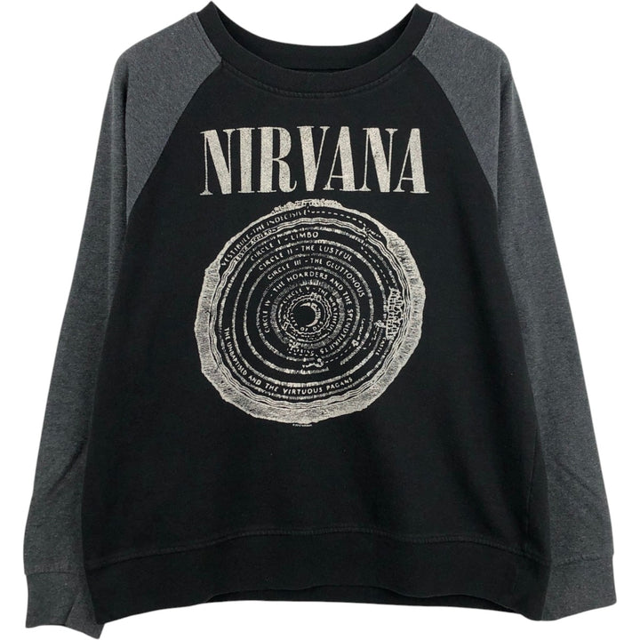 NIRVANA band sweatshirt, men's size M cotton black type Vintage Second Hand