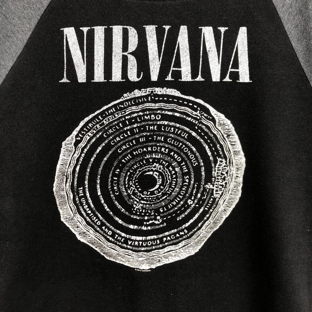 NIRVANA band sweatshirt, men's size M cotton black type Vintage Second Hand