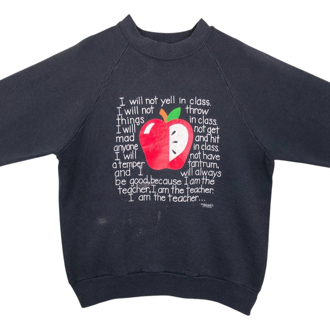 90'S ONEITA POWER-SWEATS Printed Sweatshirt Trainer Made in USA Men's Size L Vintage cotton black type Vintage Second Hand