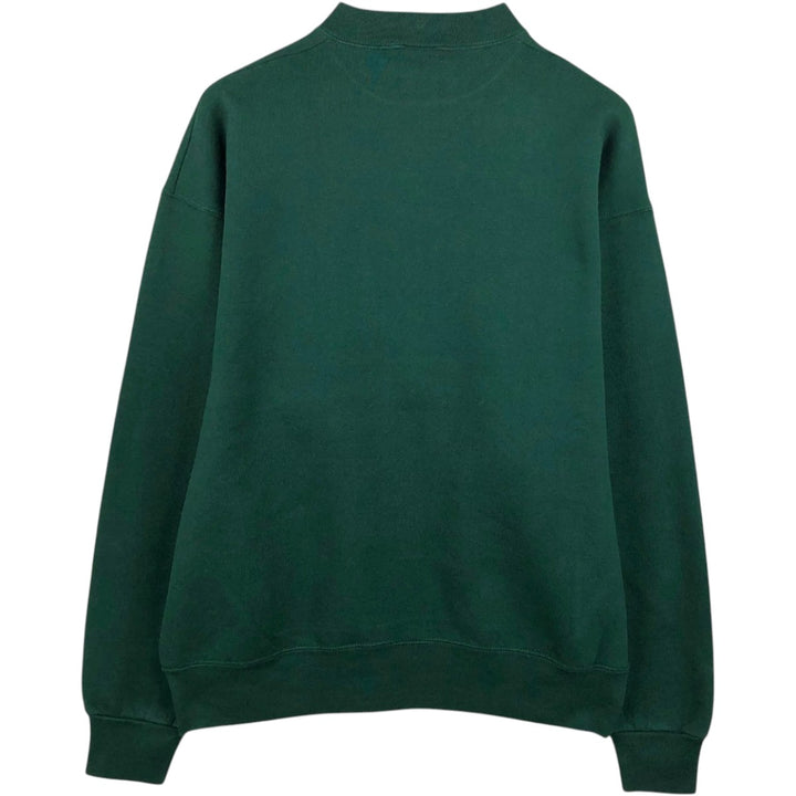 90'S Fruit of the Loom printed sweatshirt, made in the USA, men's XL size, vintage cotton green type Vintage Second Hand