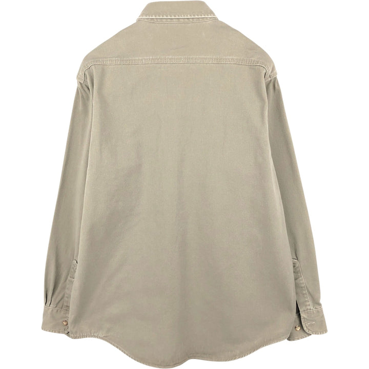Carhartt Long Sleeve Work Shirt, Men's Size L unclear brown type Vintage Second Hand