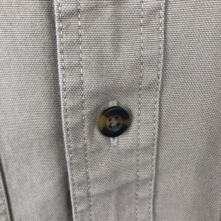 Carhartt Relaxed Fit Long Sleeve Button-Down Work Shirt, Men's Size L unclear beige type brown Vintage Second Hand