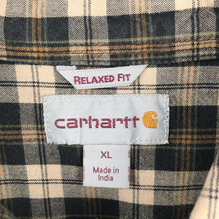 Carhartt Relaxed Fit Long Sleeve Button Down Work Shirt, Men's XL cotton black type Vintage Second Hand