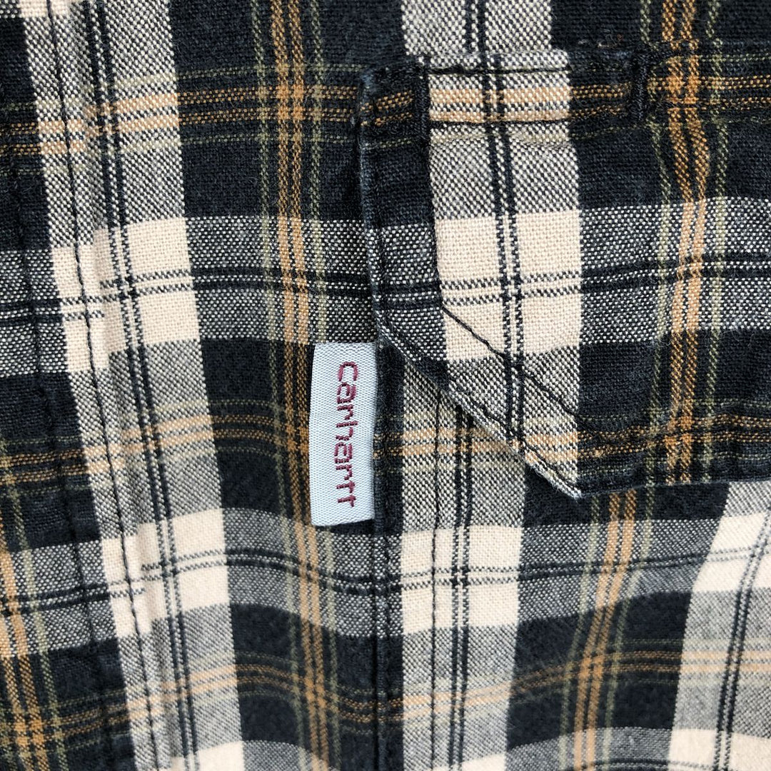 Carhartt Relaxed Fit Long Sleeve Button Down Work Shirt, Men's XL cotton black type Vintage Second Hand
