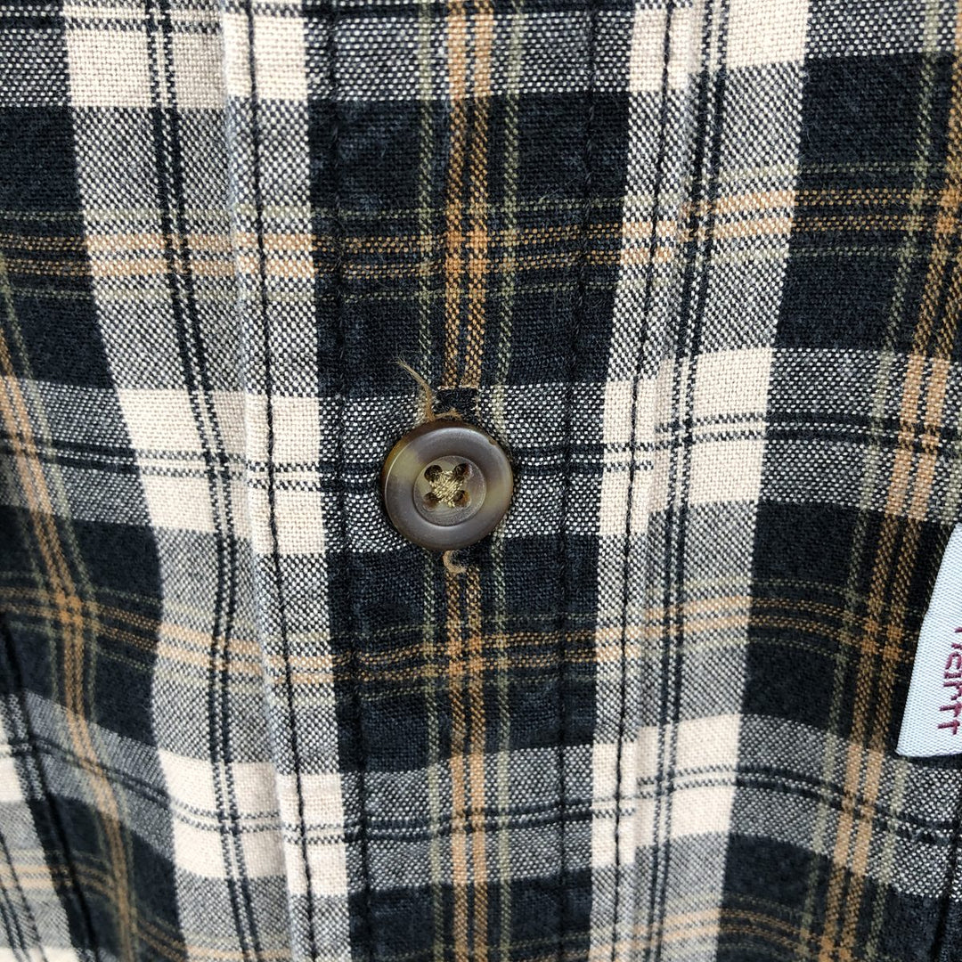 Carhartt Relaxed Fit Long Sleeve Button Down Work Shirt, Men's XL cotton black type Vintage Second Hand