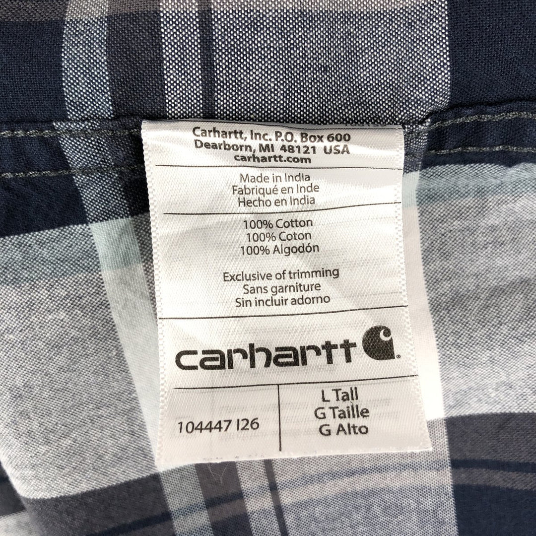 Carhartt ORIGINAL FIT long sleeve button-down work shirt, men's size L cotton white type Vintage Second Hand