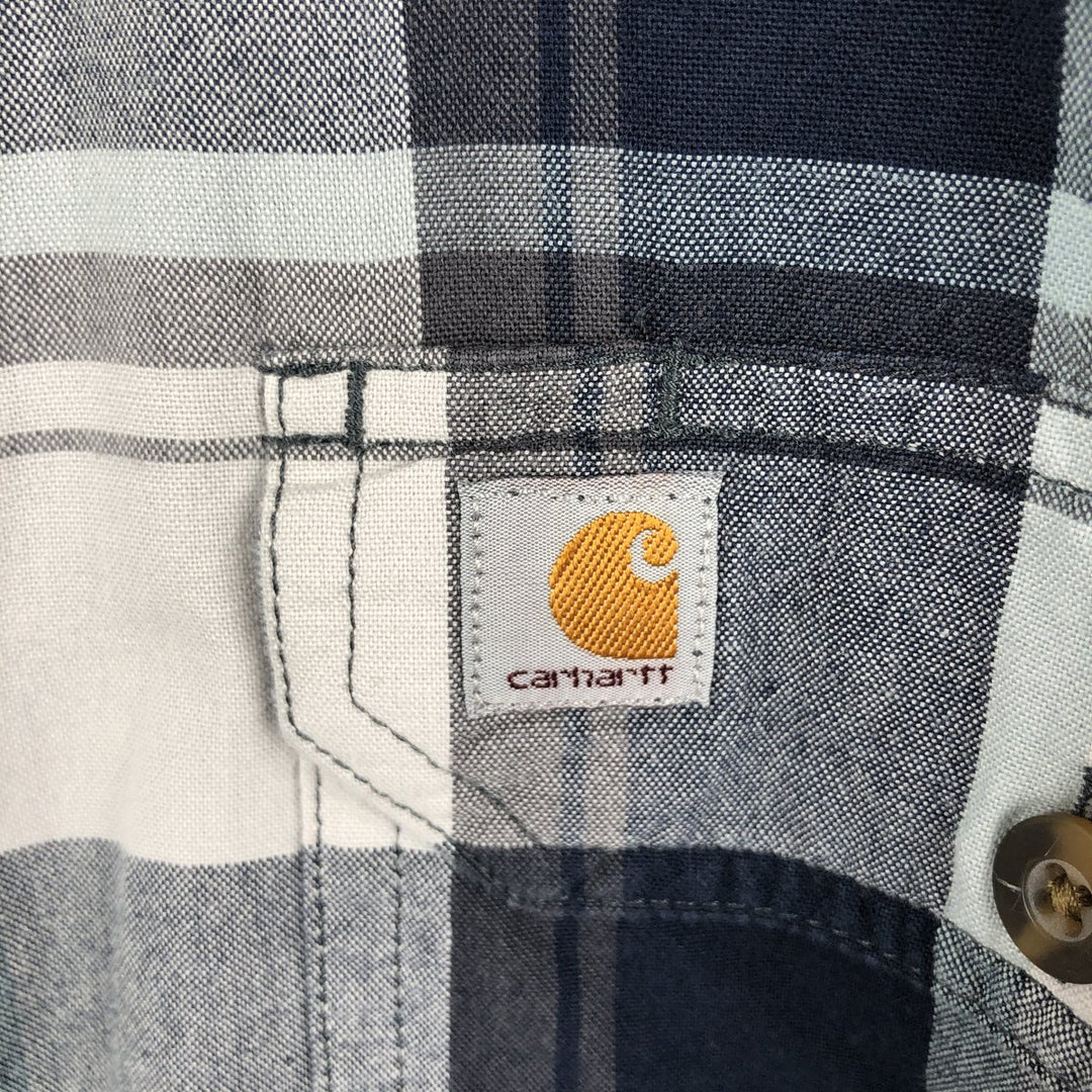 Carhartt ORIGINAL FIT long sleeve button-down work shirt, men's size L cotton white type Vintage Second Hand