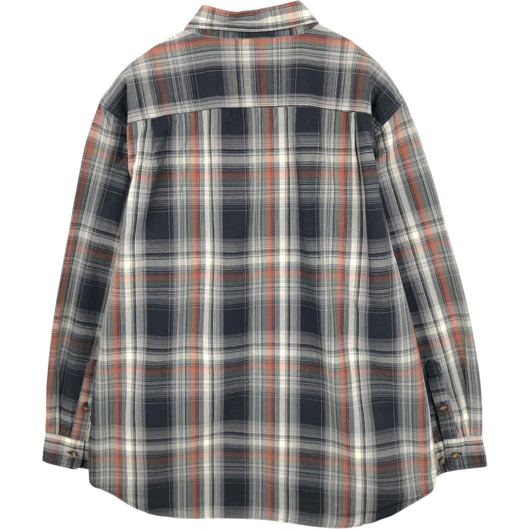 Carhartt Relaxed Fit Long Sleeve Button Down Work Shirt, Men's XL cotton Charcoal Vintage Second Hand