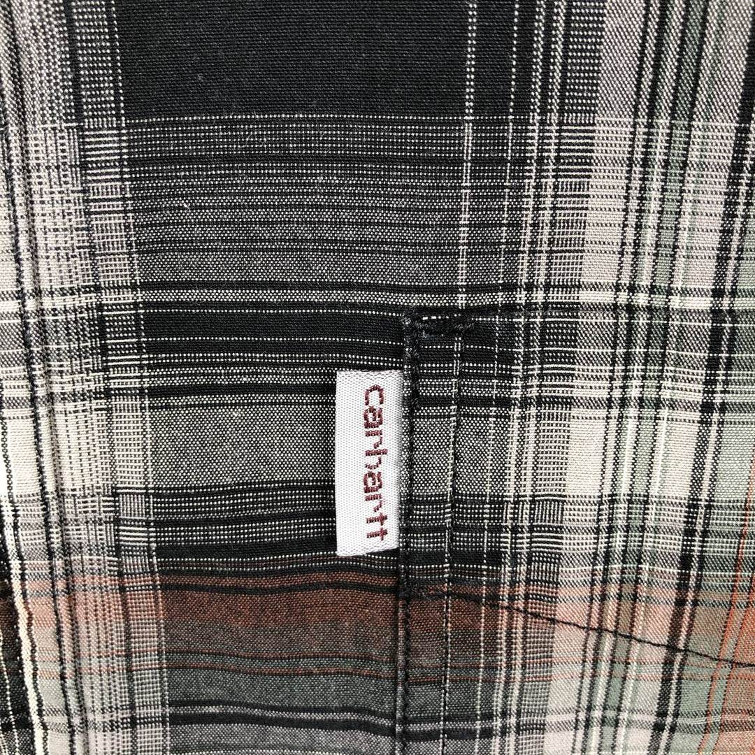 Carhartt Relaxed Fit Long Sleeve Button Down Work Shirt, Men's XL cotton Charcoal Vintage Second Hand