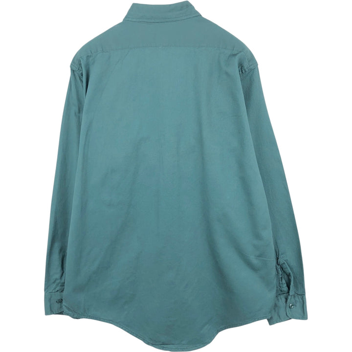 Long-sleeved work shirt, men's size M. cotton Green type dark green Vintage Second Hand
