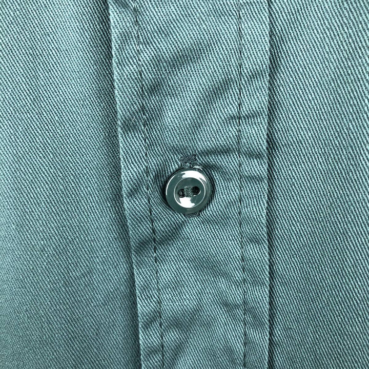 Long-sleeved work shirt, men's size M. cotton Green type dark green Vintage Second Hand
