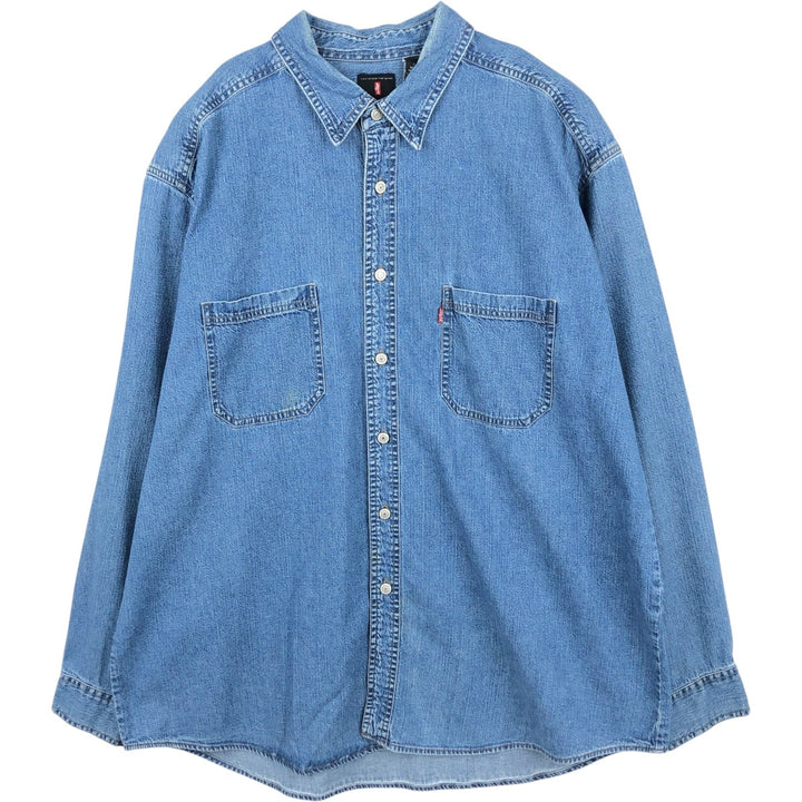 Levi's long sleeve denim shirt, men's size XL cotton blue type Vintage Second Hand