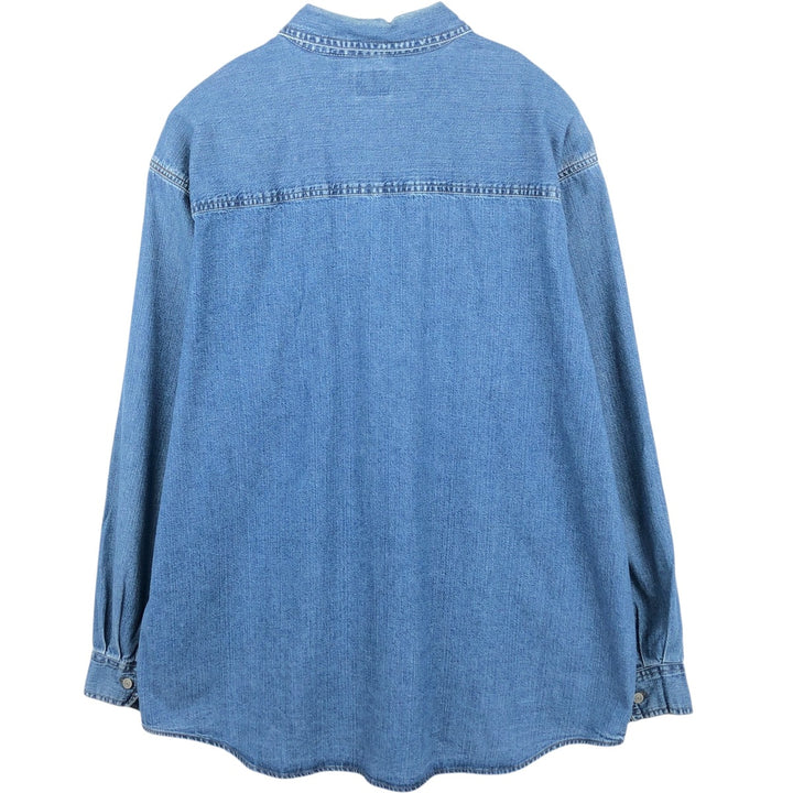 Levi's long sleeve denim shirt, men's size XL cotton blue type Vintage Second Hand