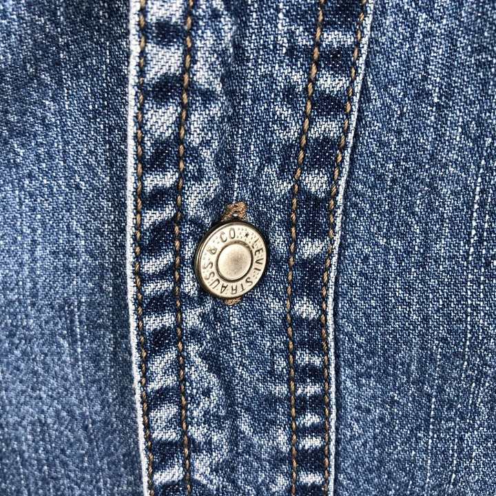 Levi's long sleeve denim shirt, men's size XL cotton blue type Vintage Second Hand