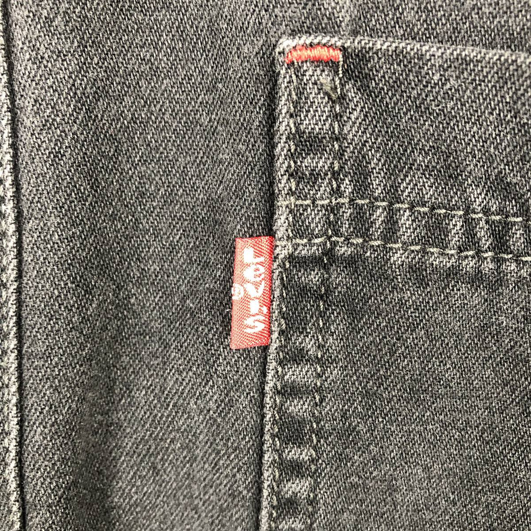 Levi's RED TAB Long-Sleeve Black Denim Shirt, Men's Size L (approx.) cotton black type Vintage Second Hand