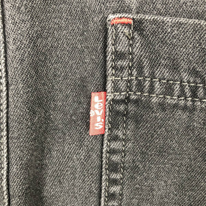 Levi's RED TAB Long-Sleeve Black Denim Shirt, Men's Size L (approx.) cotton black type Vintage Second Hand