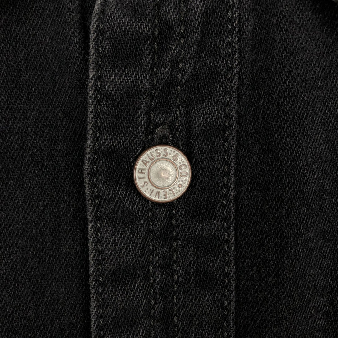 Levi's RED TAB Long-Sleeve Black Denim Shirt, Men's Size L (approx.) cotton black type Vintage Second Hand