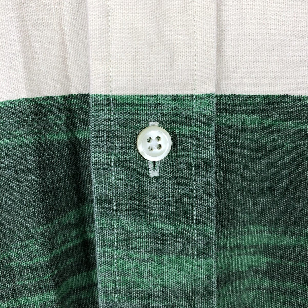 Ralph Lauren striped pattern multi-stripe long-sleeved button-down shirt, men's size XL. cotton red type Vintage Second Hand