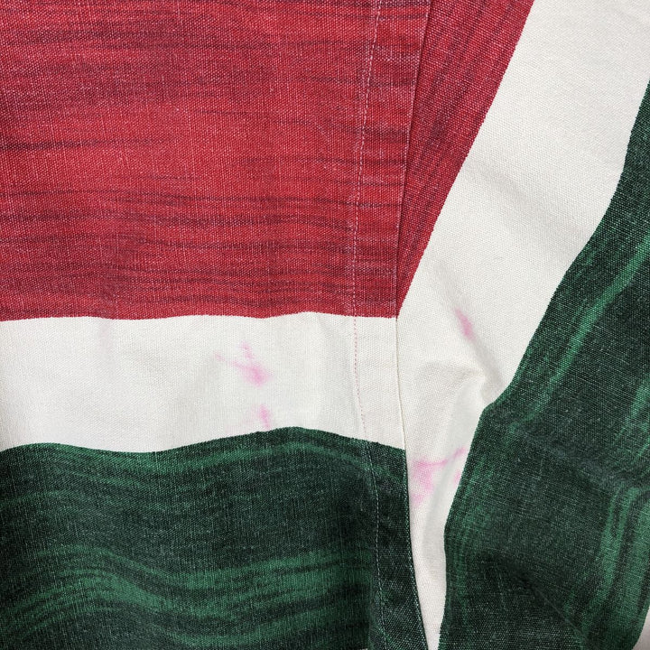 Ralph Lauren striped pattern multi-stripe long-sleeved button-down shirt, men's size XL. cotton red type Vintage Second Hand