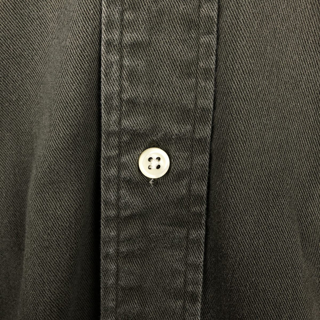 Ralph Lauren long sleeve button down shirt, men's size L cotton Khaki type Vintage Second Hand