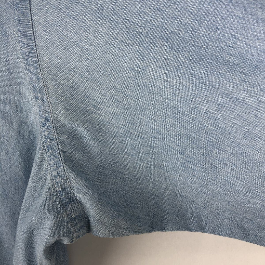 Ralph Lauren POLO by Ralph Lauren long sleeve button down shirt, men's XL size cotton Blue type light blue Vintage Second Hand