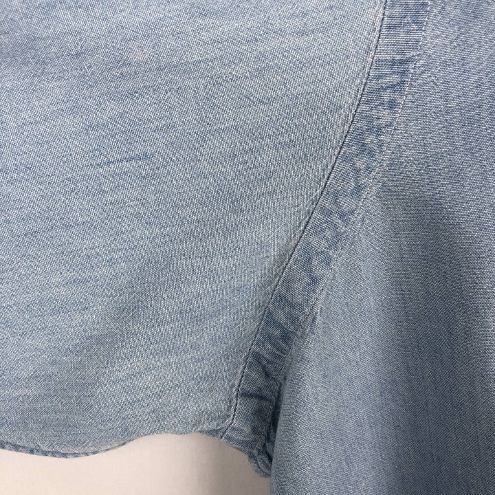 Ralph Lauren POLO by Ralph Lauren long sleeve button down shirt, men's XL size cotton Blue type light blue Vintage Second Hand