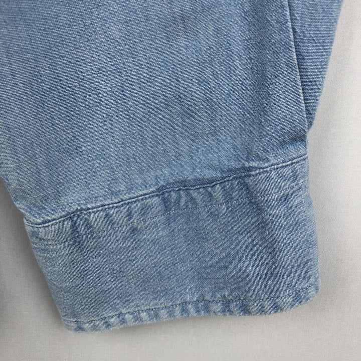 Ralph Lauren POLO by Ralph Lauren long sleeve button down shirt, men's XL size cotton Blue type light blue Vintage Second Hand