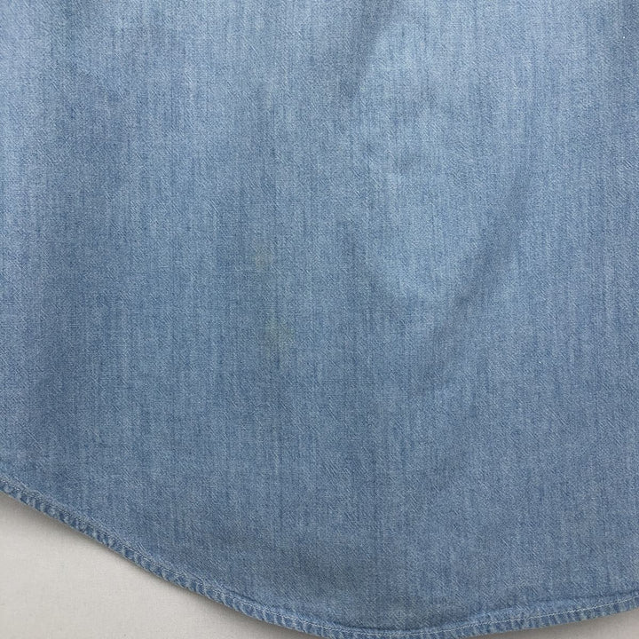 Ralph Lauren POLO by Ralph Lauren long sleeve button down shirt, men's XL size cotton Blue type light blue Vintage Second Hand