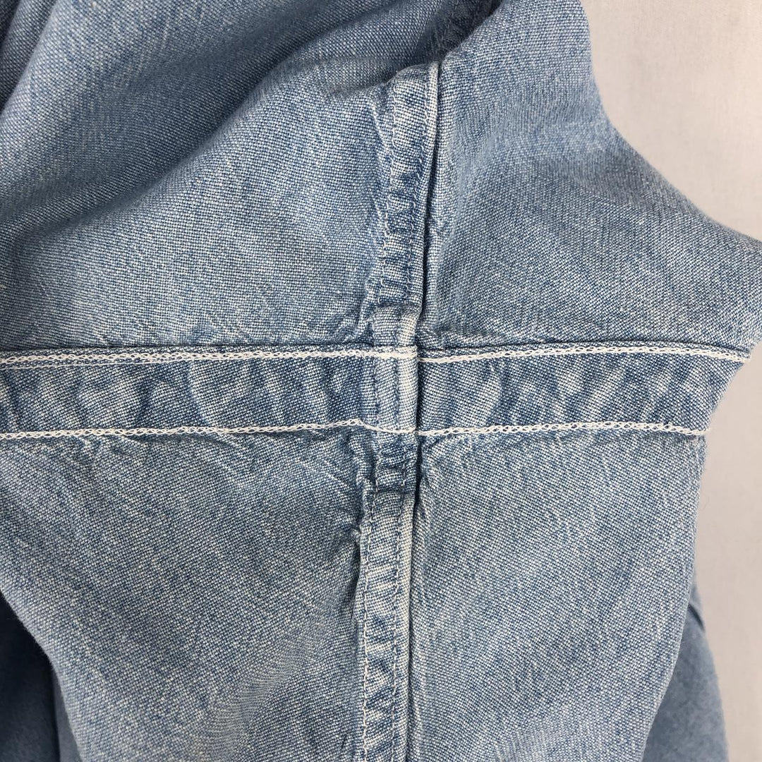 Ralph Lauren POLO by Ralph Lauren long sleeve button down shirt, men's XL size cotton Blue type light blue Vintage Second Hand