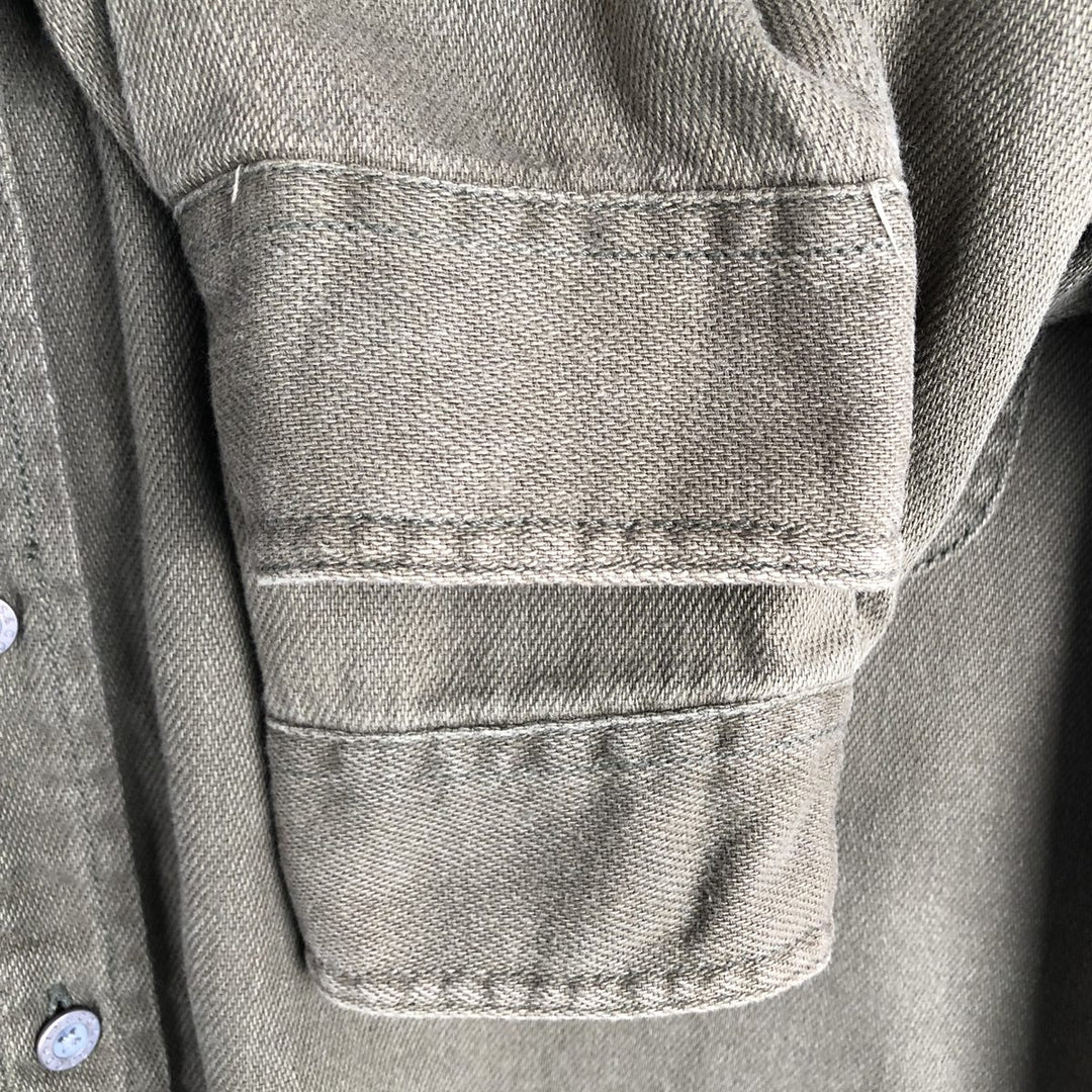 Levi's long-sleeved cotton shirt, men's size L (approx.) cotton Khaki type Vintage Second Hand