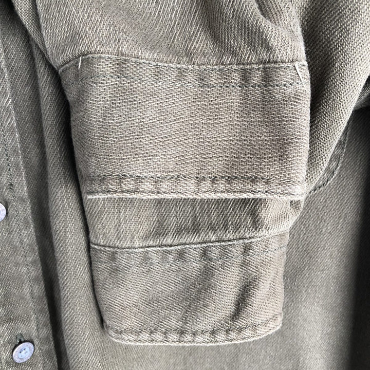 Levi's long-sleeved cotton shirt, men's size L (approx.) cotton Khaki type Vintage Second Hand