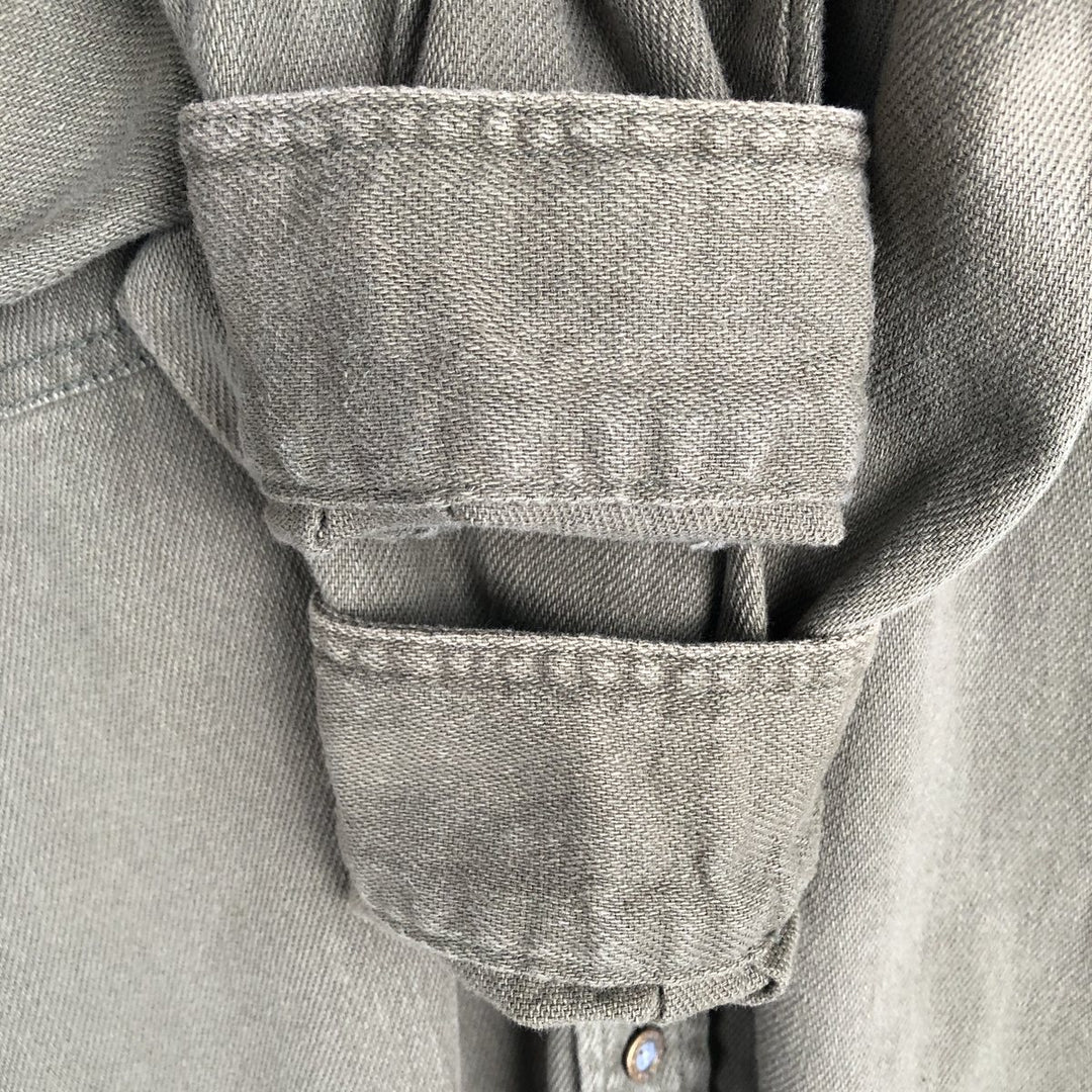 Levi's long-sleeved cotton shirt, men's size L (approx.) cotton Khaki type Vintage Second Hand