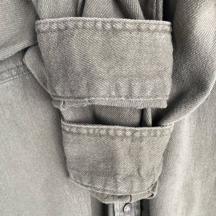 Levi's long-sleeved cotton shirt, men's size L (approx.) cotton Khaki type Vintage Second Hand