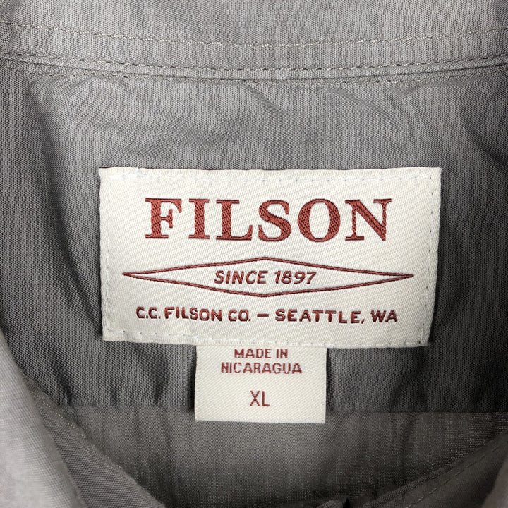 Filson long-sleeved hunting shirt, men's size XL (approx.) cotton Khaki type brown Vintage Second Hand