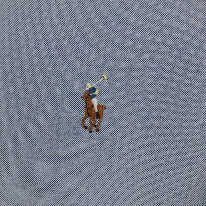 Ralph Lauren CUSTOM FIT long sleeve button down shirt, men's size L cotton Blue type light blue Vintage Second Hand