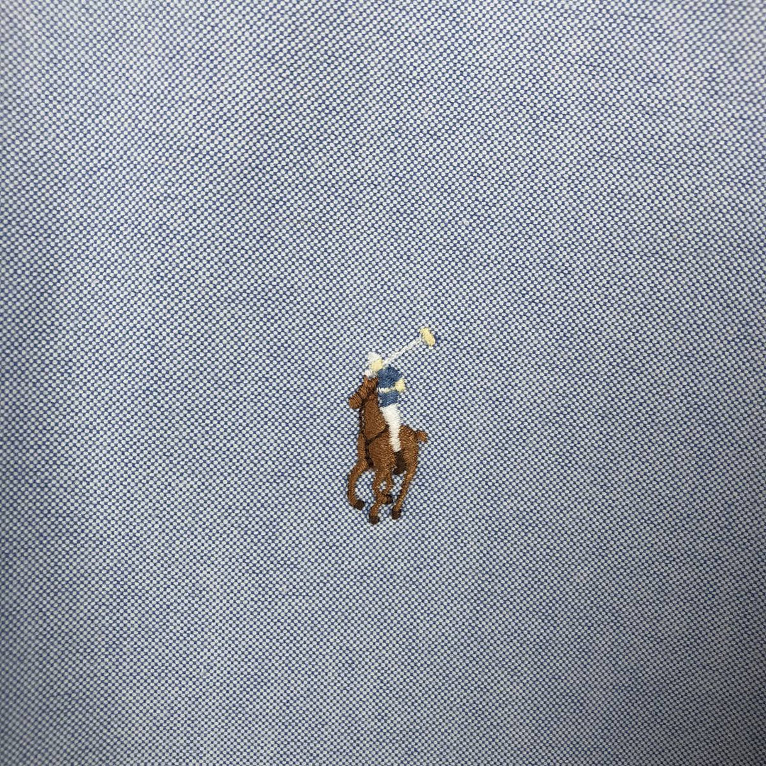 Ralph Lauren BLAKE long sleeve button down shirt, men's size L cotton Blue type light blue Vintage Second Hand