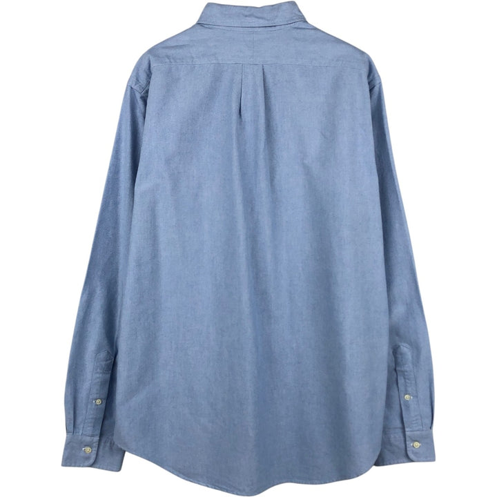 Ralph Lauren long sleeve button down shirt, men's XL size cotton Blue type light blue Vintage Second Hand